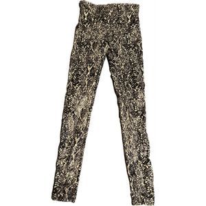 Spanx Faux Leather Snake Print Shimmer Leggings Small